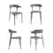 Cosco Novogratz Poolside Collection, Felix Stacking Dining Chairs, Indoor/Outdoor, Charcoal 2PK 87818CHC2E - alternate 8
